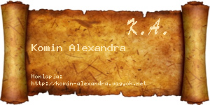 Komin Alexandra névjegykártya